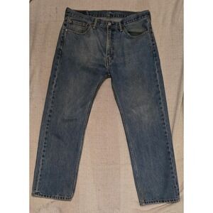 Levi Strauss & Co 505 Blue Denim Jeans Men's Size 36X30 Regular Fit Straight